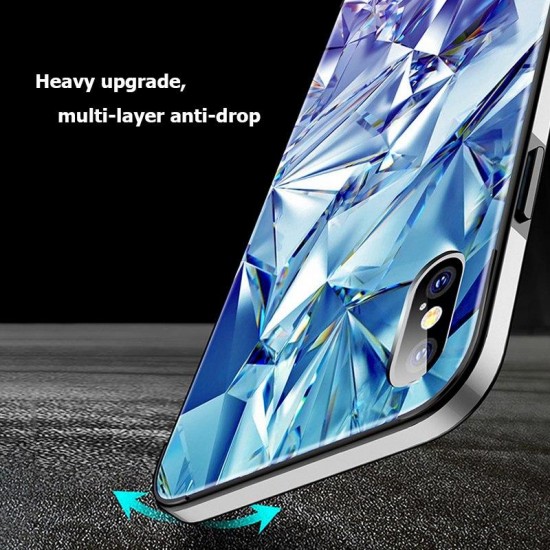 Phone Accessories - 3D Diamond Glass Silicone Cover For iPhone