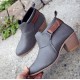 Ladies Autumn Pointed Toe Ankle Boots