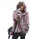 Women's Clothing - Autumn Winter Purple Velvet Keep Warm Fleece Outerwear