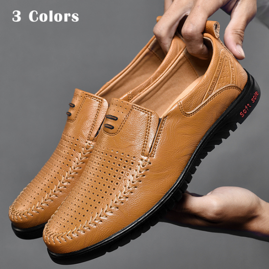 Genuine Leather Breathable Loafer Casual Shoes