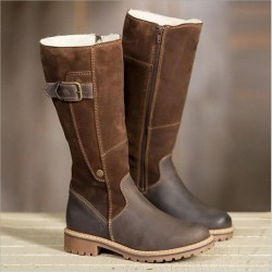 Ladies Long Top Snow Boots Motorcycle Boots