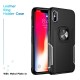 Phone Case - Luxury Litchi Leather Metal Ring Holder Phone Case For iPhone XS/XR/XS Max 8/7 Plus