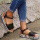 Women 2021 ng Summer Peep Toe Snake Leopard Platform Sandals