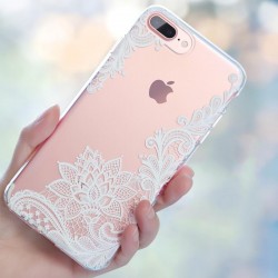 Phone Case - Luxury 3D Lace Flower Soft Silicone Protective Phone Case For iPhone XS/XR/XS Max 8/7 Plus