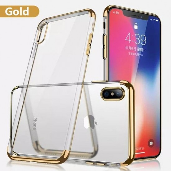 Phone Case - Luxury Ultra Thin Transparent Plating Shining Soft TPU Phone Case For iPhone XS/XR/XS Max