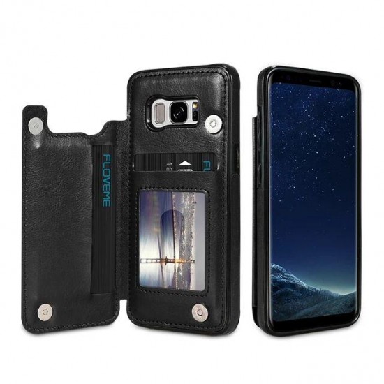 Case & Strap - Luxury Shockproof Armor Leather Wallet Magnet Flip Case For Samsung S20/Plus/ultra/A20S