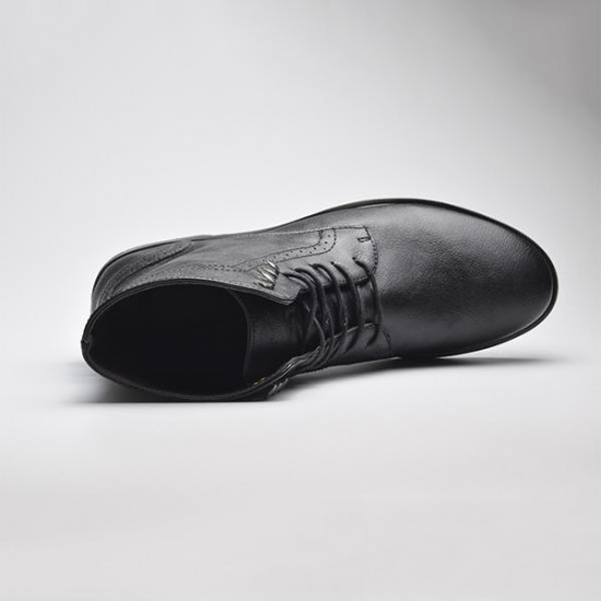 2021 Men's Autumn Winter Handmade Fashion Leather Warm Ankle Martin Boots