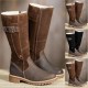 Ladies Long Top Snow Boots Motorcycle Boots