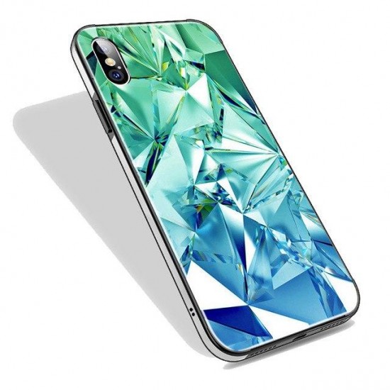 Phone Accessories - 3D Diamond Glass Silicone Cover For iPhone