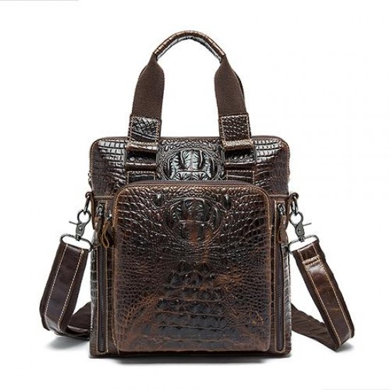 Fashion Alligator Pattern Genuine Leather Shoulder Bags