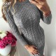 Women's Clothing - 2021 New Autumn Winter Sexy Slim Warm Sweater Dress