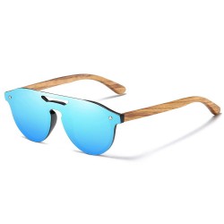 Wooden Leg Lightweight Pilot Style Polarized Sunglasses