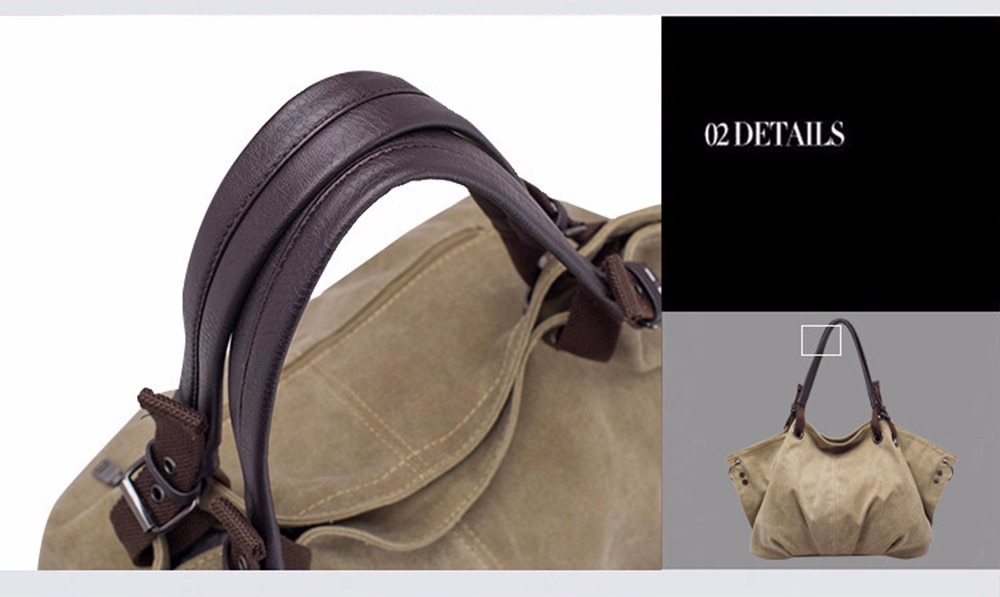 Women Fashion Canvas Handbags Retro Large Capacity Female ShoulderBags Stylish Casual Crossbody Bags Classic Solid Totes TTOS (1)